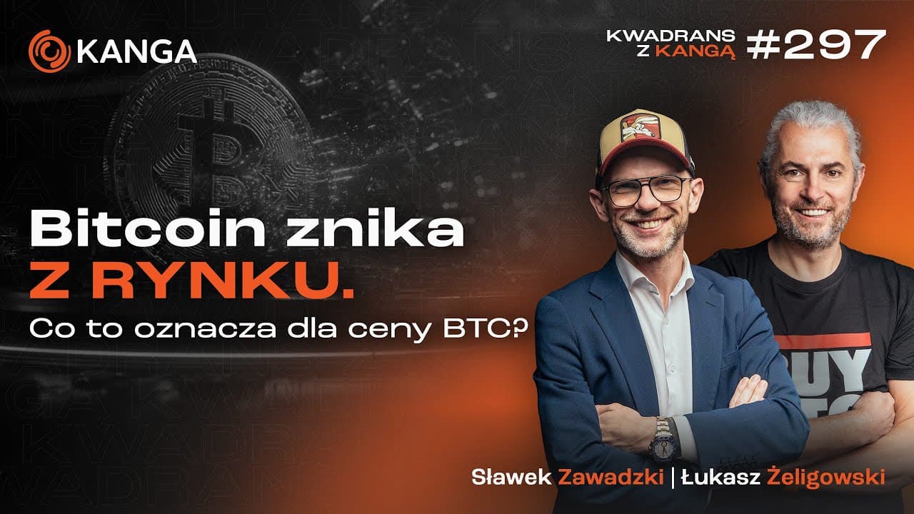 Bitcoin znika z rynku. Co to oznacza dla ceny BTC? | Kwadrans z Kangą #297