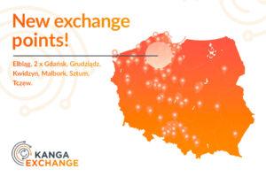 New exchange points of Kanga Exchange