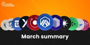 March Summary - New Listings on Kanga Exchange